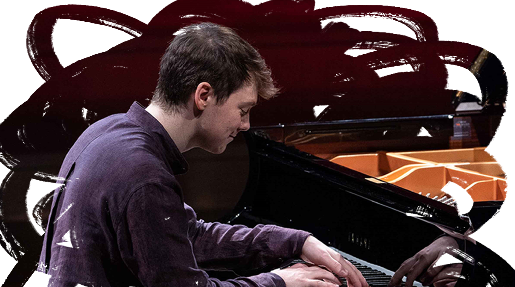 Foto do pianista Clément Lefebvre tocando