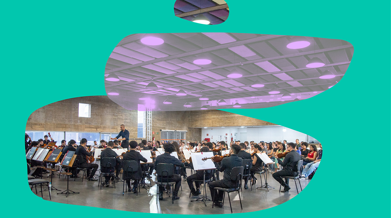 Orquestra Experimental de Repertório toca durante apresentação da Camerata