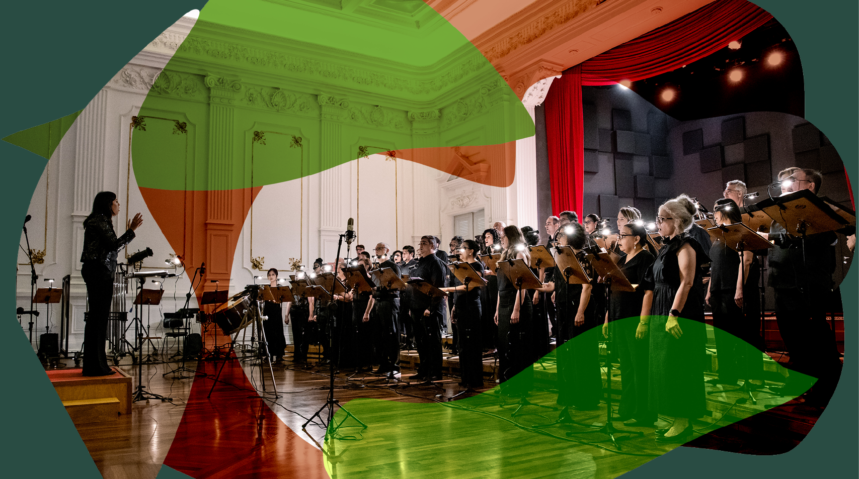 Foto do Coral Paulistano durante apresentação