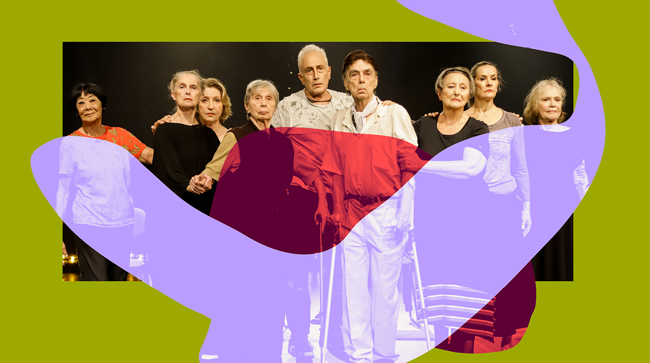 Foto do elenco de bailarinos do espetáculo Corpos Velhos - Pra que servem?