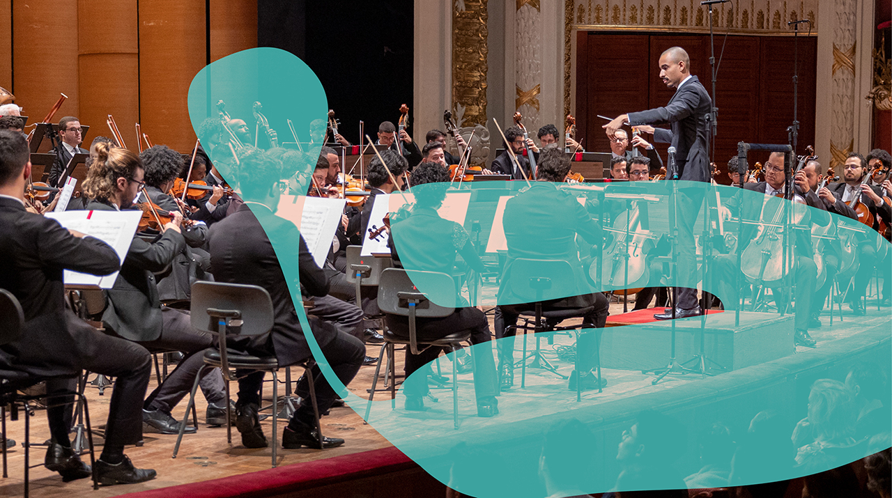 Orquestra Experimental de Repertório durante um concerto