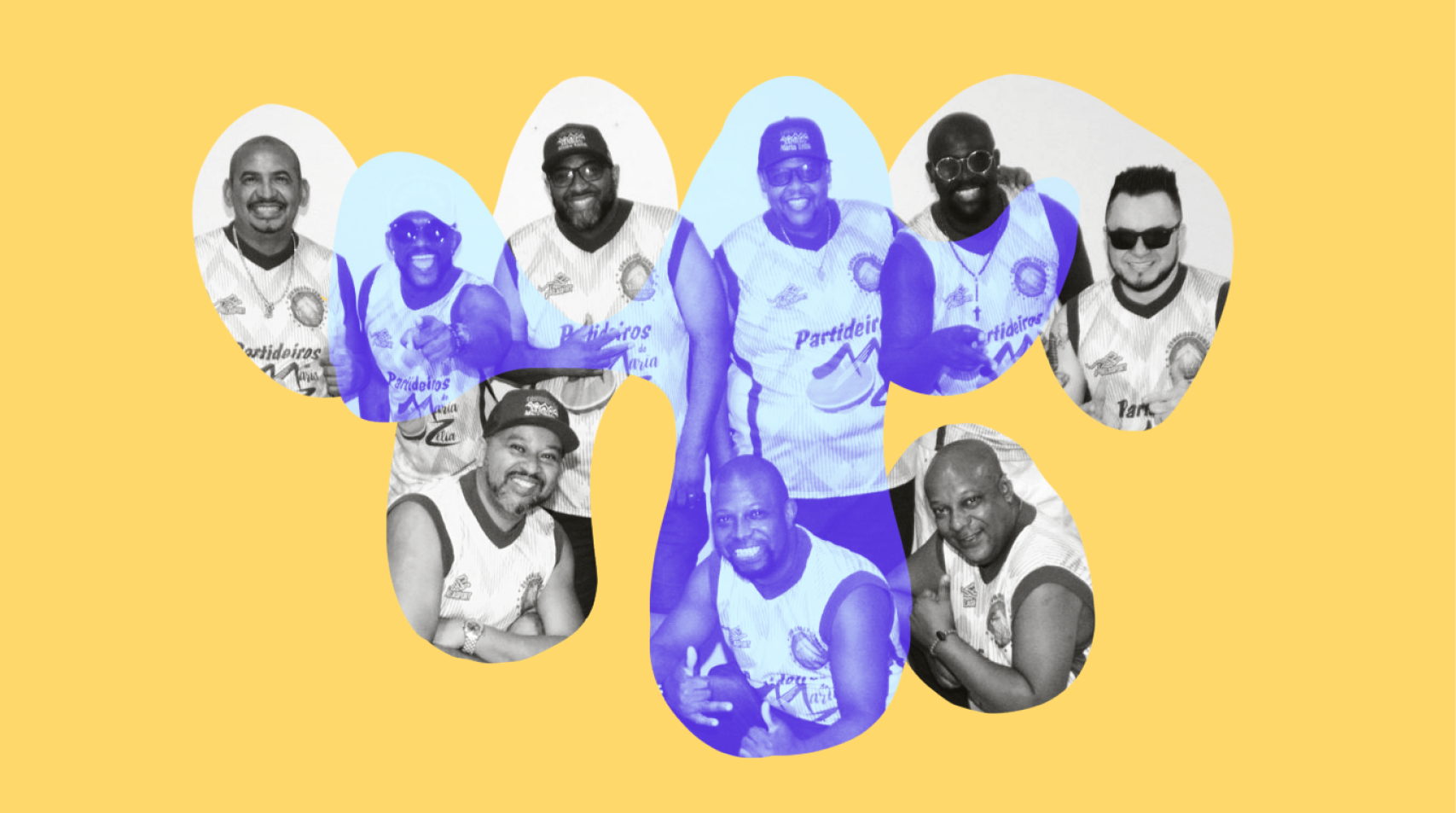 Foto dos integrantes da Comunidade Samba do Maria Zélia