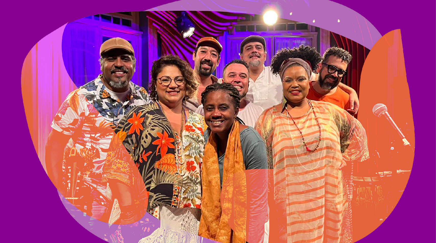 Foto dos integrantes do Samba Pros Orixás