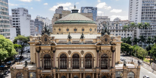 Vista aérea do theatro municipal