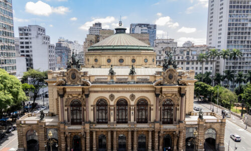 Vista aérea do theatro municipal